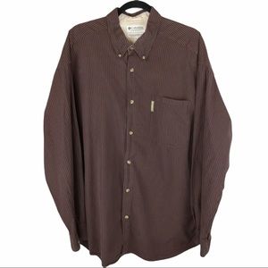 *2/$20* Columbia Maroon Plaid Shirt, XXL